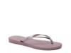 Slim Flip Flop - Women's Dark Purple/Purple Metallic view