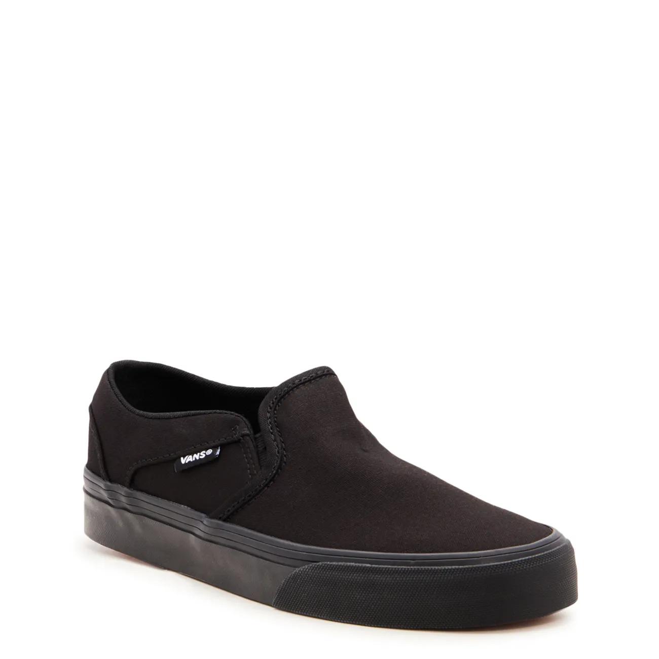 Vans Women's Asher Slip-On Sneaker in Black Size 5 Medium