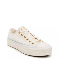 Women's Chuck Taylor All Star Lift Crafted Stitching Platform  Sneaker EGRET/TRUE SKY/GOLD view