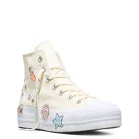 Women's Chuck Taylor Star Lift Platform Retro APPLIQUES EGRET view