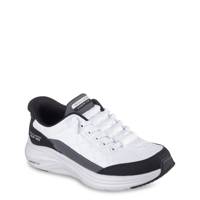Women's Slip Ins Contour Foam Cozy Wide Sneaker WHITE BLACK WIDE view