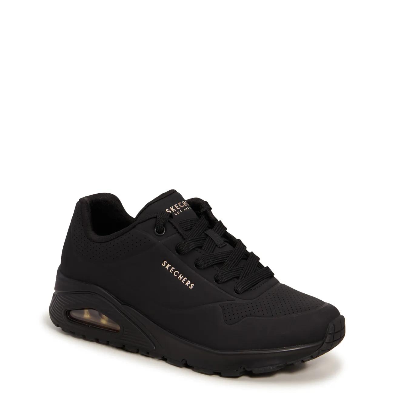 Skechers Women's Uno - Stand On Air Sneaker in Black Size 6 Medium