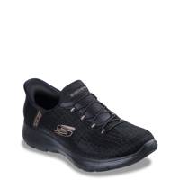 Women's Hands Free Slip-Ins Summits Classy Sneaker BLACK/GOLD view