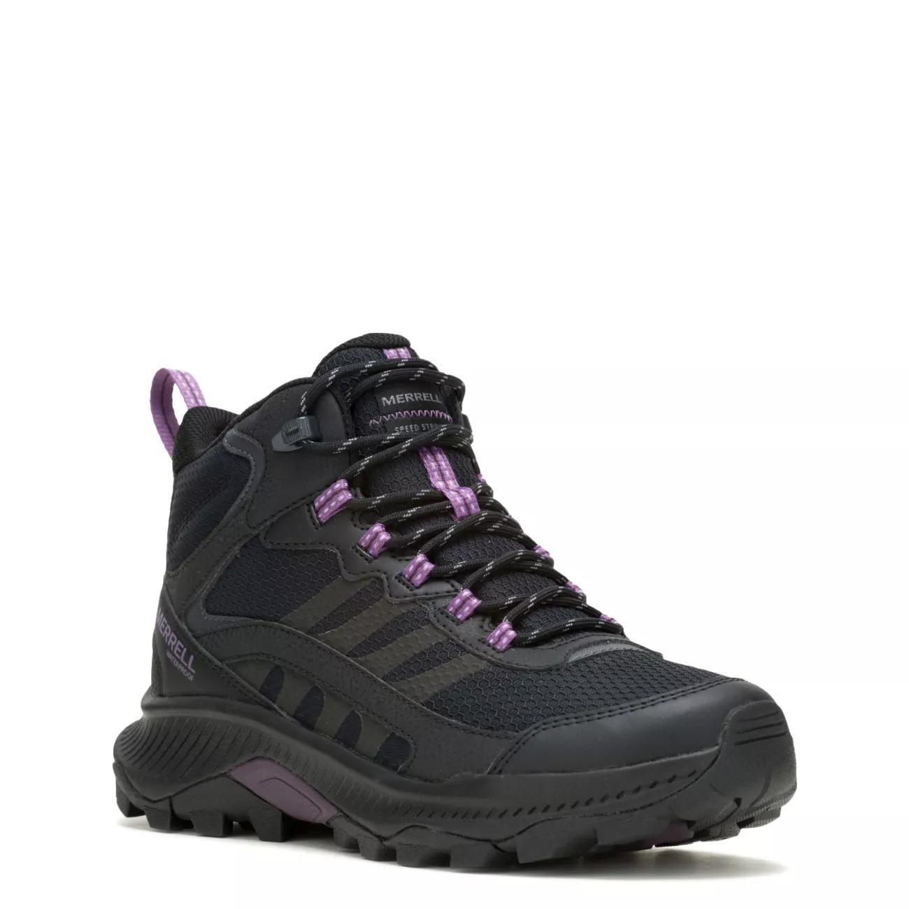 Merrell Women's Speed Strike 2 Mid Waterproof Hiking Boot In Black