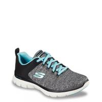 Women's Flex Appeal 4.0 Brilliant View Sneaker - Wide Width Black/ Light Blue view