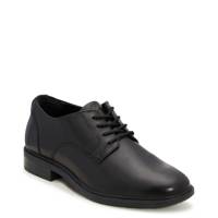 Finn Wide Width Oxford BLACK LEATHER WIDE view