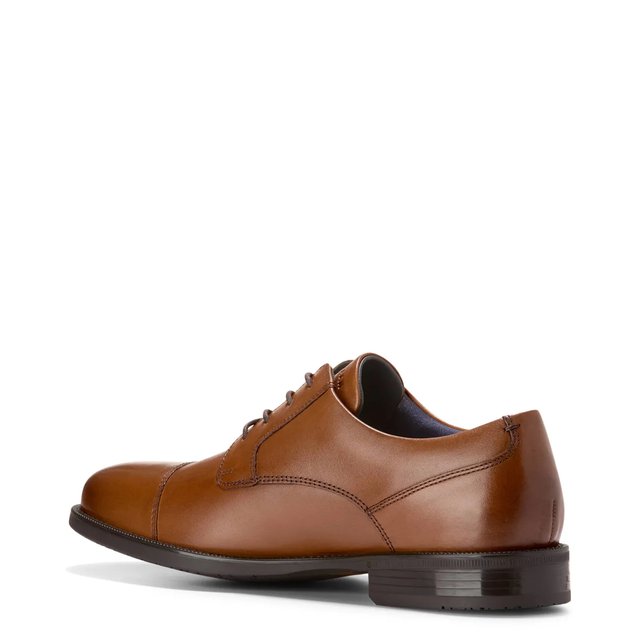 Cole Haan Men\'s Cognac Brown Leather Oxfords COLE HAAN Mens Newmark Grand Plain Toe Oxfords – Reg  main image 2