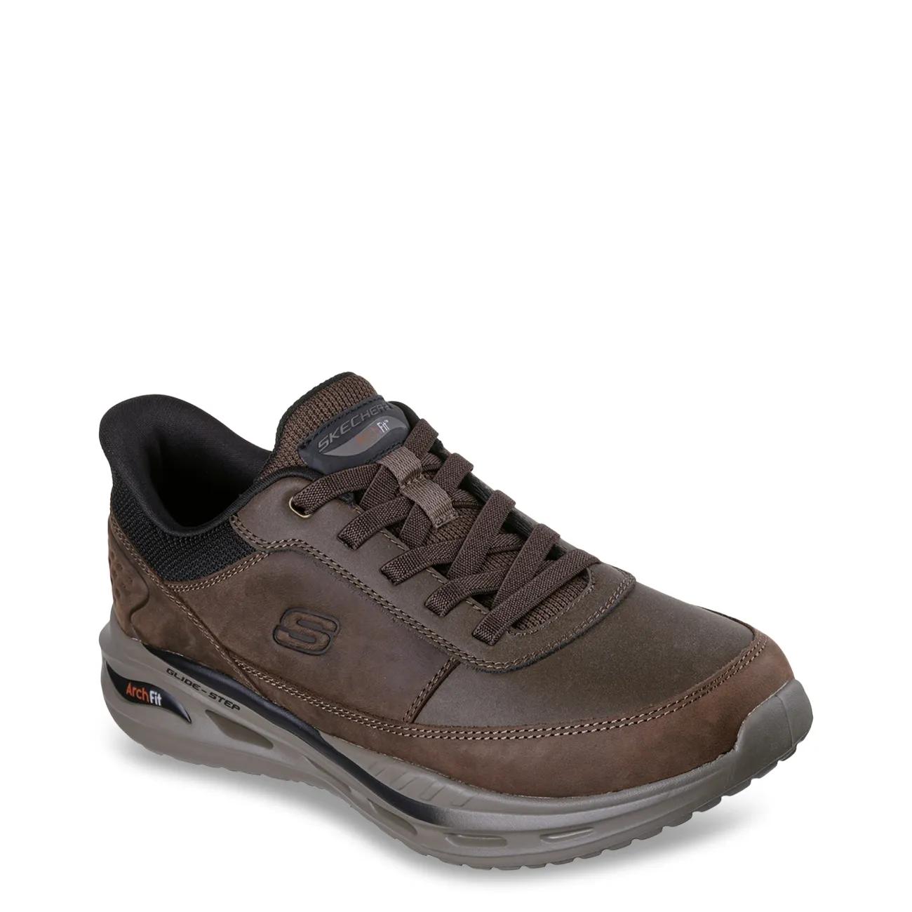 Men's Hands Free Slips-in Archfit Orvan Leather Shoe In Brown from The Shoe Company
