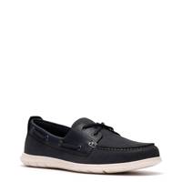Men's Flexway 2Eye Wide Width Loafer NAVY NUBUCK view