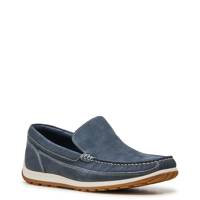 Men's Emmet Leather Slip On Loafer NAVY WIDE view