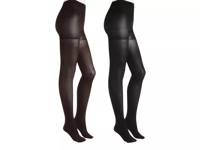 Control Top Women's Tights - 2 Pack Brown/Black view