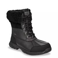 Men's Butte Tall Waterproof Winter Boot Black Leather view