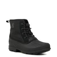 Men's Wolf Lace Up Waterproof Wide Width Winter Boot BLACK WIDE view
