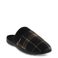 Men's Brushed Plaid Slipper BLACK view