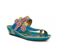 Santorini Wedge Sandal Turquoise view