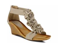 Harlequin Wedge Sandal Beige view