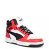 Men's Rebound Mid Basketball Shoe PUMA WHITE/PUMA BLACK/RED view