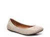 Emmie Ballet Flat Gold Metallic Embossed Suede view