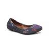Emmie Ballet Flat Navy Floral Suede view