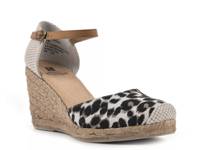 Mamba Espadrille Wedge Sandal Beige/Black Leopard Print view