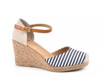 Mamba Espadrille Wedge Sandal Navy/White view