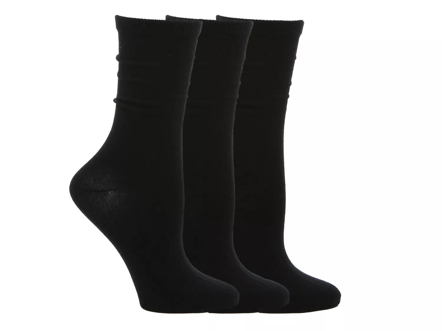 Solid Women's Crew Socks - 3 Pack