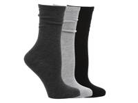 Solid Women's Crew Socks - 3 Pack Grey/Black view