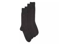 Solid Men's Crew Socks - 4 Pack Black view