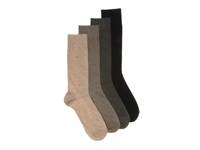 Solid Men's Crew Socks - 4 Pack Tan/Brown/Black view