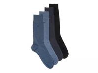 Solid Men's Crew Socks - 4 Pack Navy/Blue/Slate view