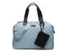 Quilted Weekender Bag Light Blue view