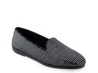 Betunia Loafer Silver Metallic Floral Lace Fabric view