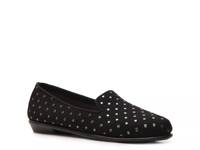 Betunia Loafer Black Studded Fabric view