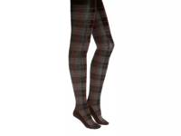 Plaid Women's Sweater Tights Grey/Black/Red view