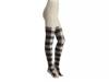 Plaid Women's Sweater Tights White view
