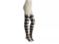 Plaid Women's Sweater Tights White view