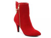 Claudia Bootie Red Faux Suede view