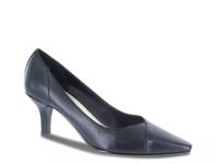 Chiffon Pump Black Faux Leather view