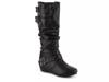 Tiffany Wide Calf Wedge Boot Black view