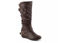 Tiffany Wide Calf Wedge Boot Brown view