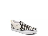 Asher Checkers Slip-On Sneaker - Kids' Black/Off White view