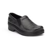 Naples Work Clog Black Abstract Print Leather view