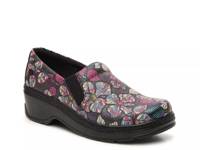 Naples Work Clog Berry/Taupe/Iridescent Floral Print Textured Leather view