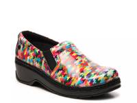 Naples Work Clog Multicolor Puzzle Print Patent Leather view