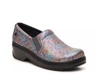 Naples Work Clog Multicolor Iridescent Triangle Print Textured Leather view