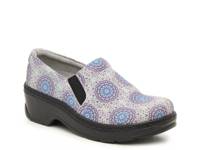 Naples Work Clog Grey/Purple Mandala Print Leather view