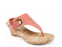 Aida Wedge Sandal Coral Metallic view