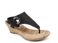 Aida Wedge Sandal Black Metallic view