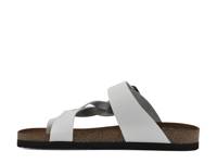 Crawford Flat Sandal White Leather view