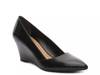 Frankie Wedge Pump Black Leather view